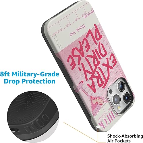 Vista 1394 de Casely Funda para iPhone 15 Pro Max Jardín Secreto Flores mixtas Funda atrevida Compatible con MagSafe y botón de acción Secret Garden