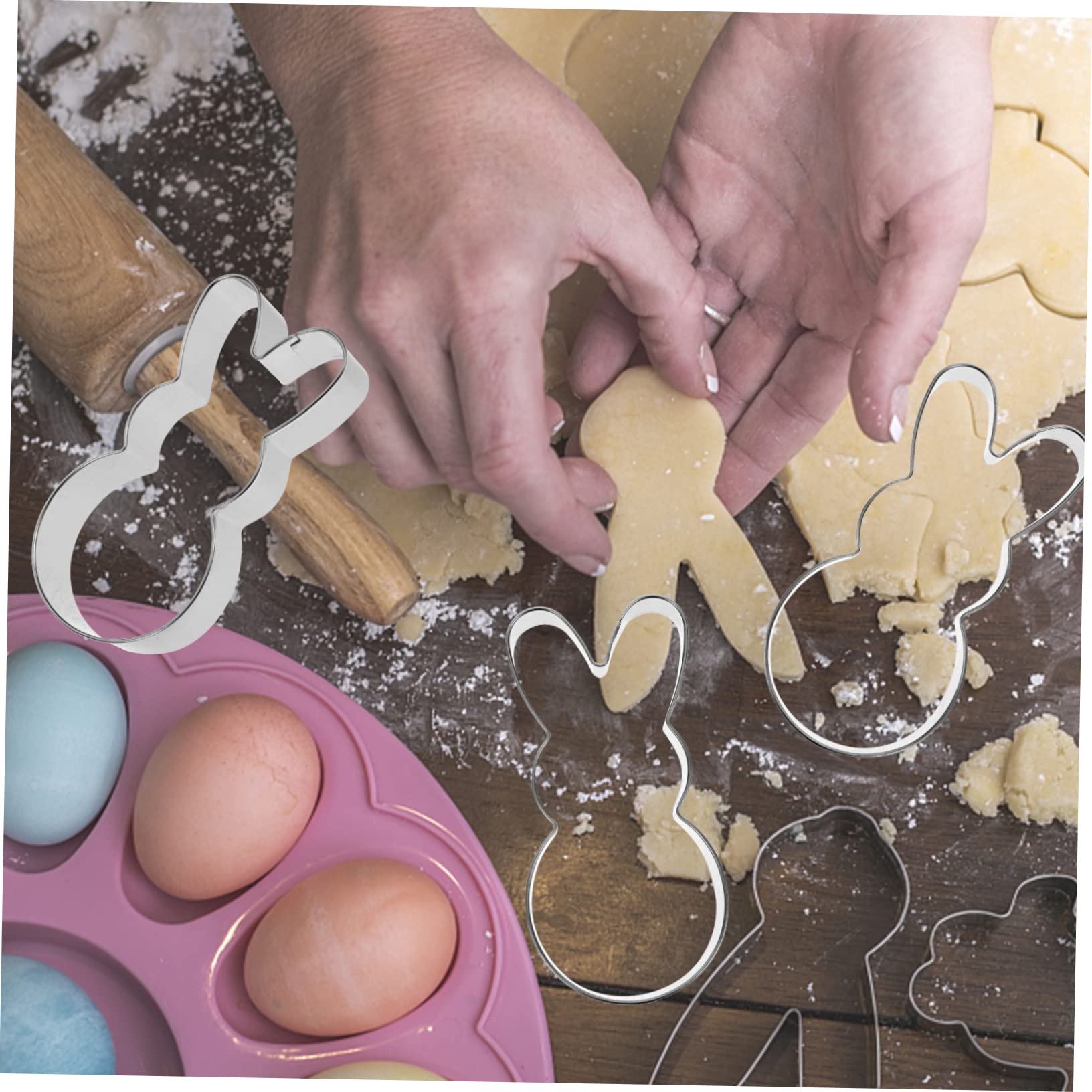 Cabilock 4 Juegos Cortador De Galletas De Conejo Cortador De Galletas De Bebé Cortadores De Galletas Fantasmas Kitchen Gadgets Moldes Para Galletas Molde Pequeño Para Galletas 6 Piezas * 4