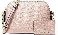Michael Kors Jet Set Dome Crossbody with Card Case - Stylish Women's Leather Bag Set for Travel & Daily Style