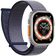 Microsonic Apple Watch SE 3 40mm Has rl  i in Kordon Woven Lacivert [Watch SE 3 40mm ile Uyumlu Kordon - Lacivert]