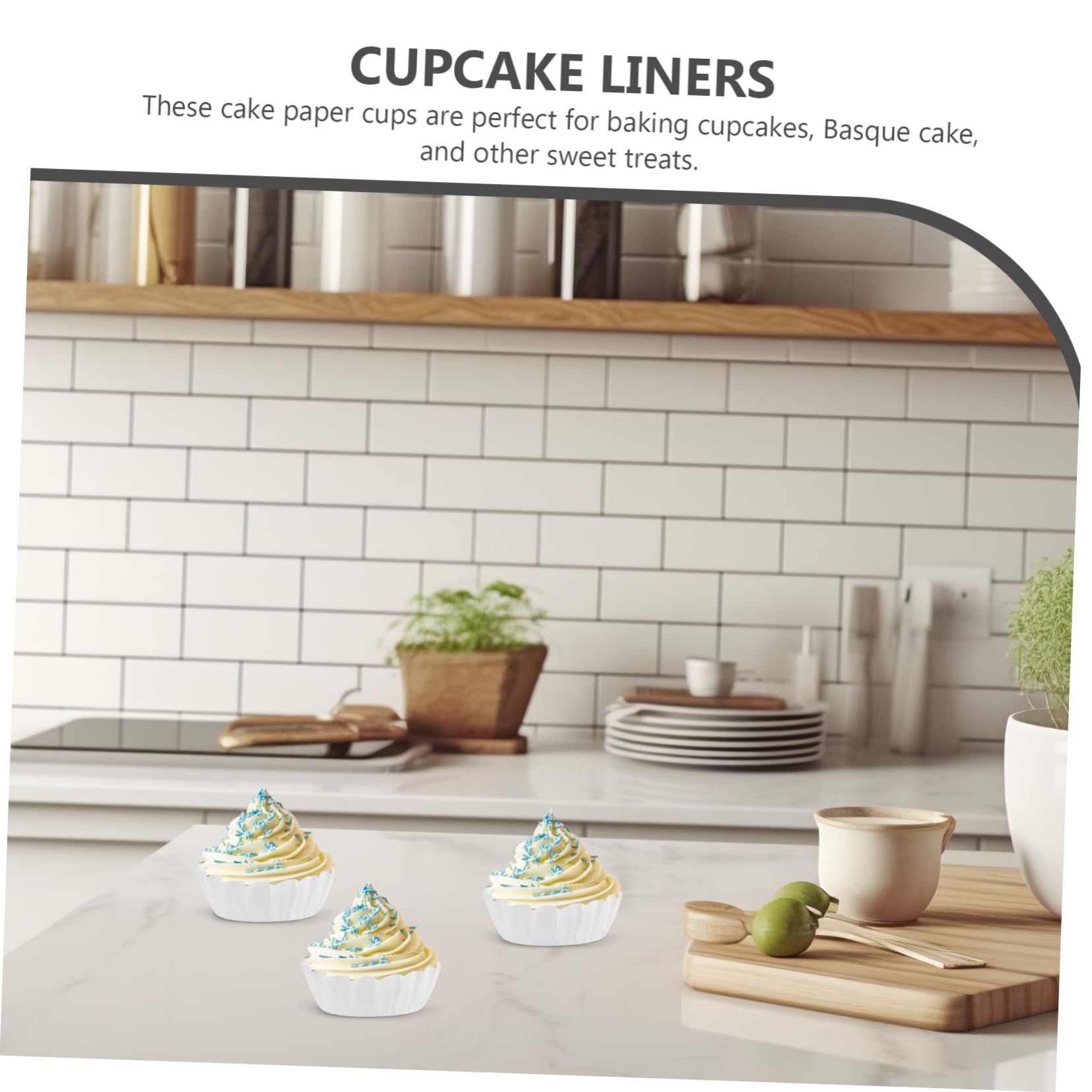 IMIKEYA 5 Sätze Baskisches Ölpapier Cupcake-backförmchen Muffinförmchen Für Muffinpapier Cupcake-papierförmchen Muffin-backförmchen Muffin-liner Weiß Silikonpapier 50 Stück * 5