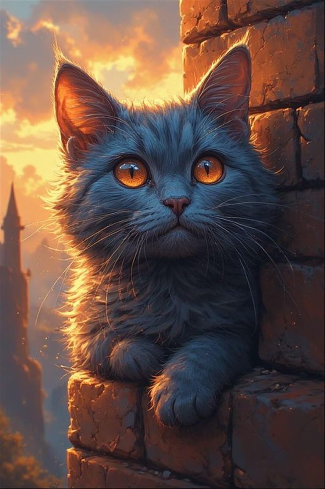 Puzzle 1200 Pezzi per Adulti Gatti Tramonto Gioco Educativo Divertimento Impossible Difficile Puzzle per Adulti 1200 Pezzi 75 x 50 cm