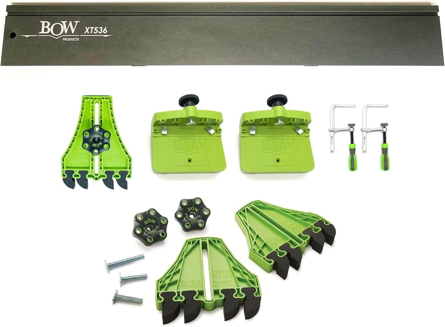BOW Products Portable Saw XTENDER & Safety Kit - Includes 36” XT XTENDER Fence, 2-XT1 Support Feeds, 2-XT2 T-Track Clamps, FP4 FencePRO Featherboards, and FP5 Portable Saw Featherboard