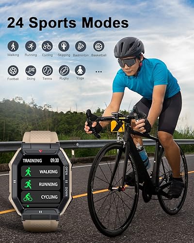 Miniatura 7 de LIGE Reloj inteligente militar para hombre con llamadas Bluetooth responderhacer llamadas reloj inteligente táctico HD de 185 pulgadas con monitor