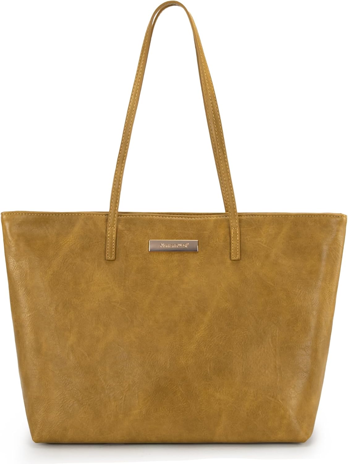 Montana West Medium Tote Bags for Women Shoulder Handbag with Zipper Lightweight Everyday Purse for Work, Travel, or Shopping