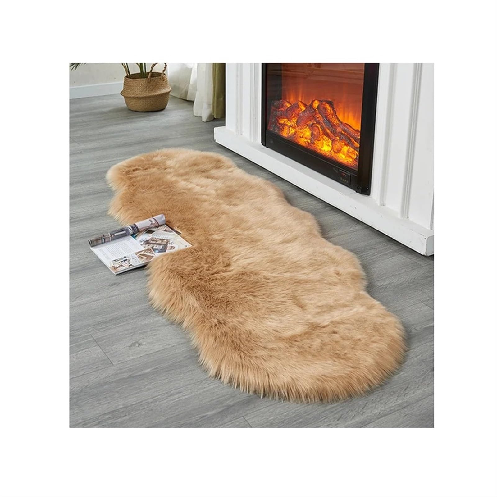 Tapis de chevet moelleux camel pour des matins doux et cocoon