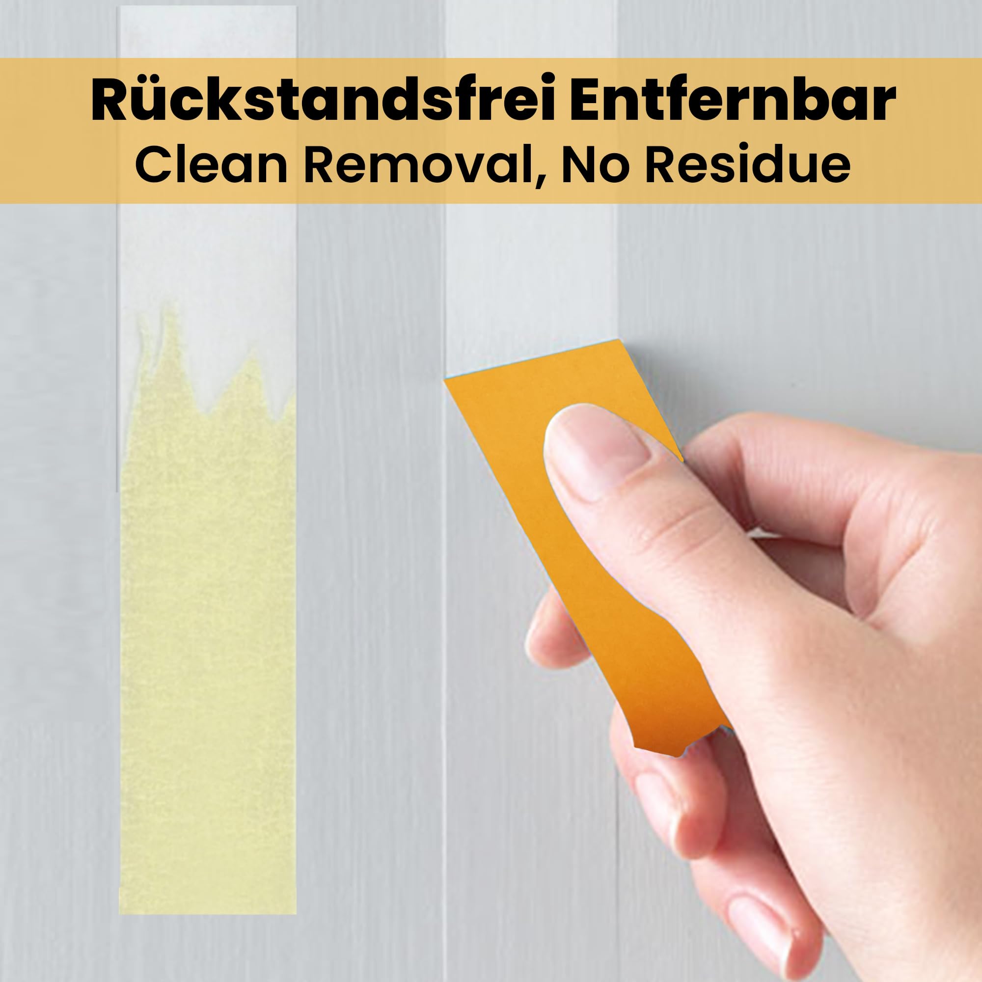 TAPEBEAR Nastro per Mascheratura 50m x 50mm, Nastro Adesivo per Pittura per Precise Verniciatura, Nastro di Carta Washi per Uso Interno, Rimozione senza Residui per 5 Giorni, 5 Rotoli
