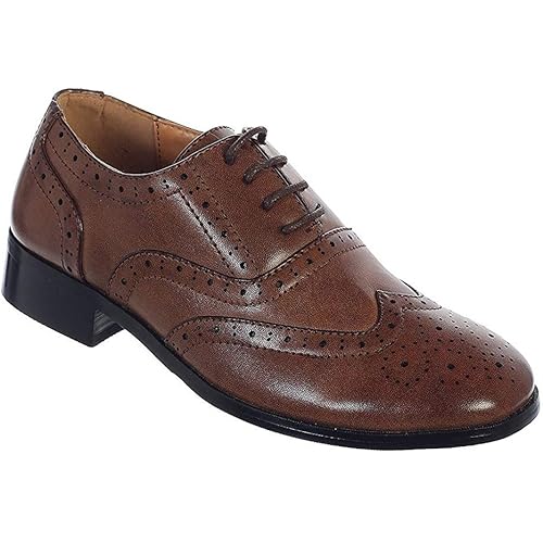 iGirlDress Boys Patent Matte Dress Oxford Special Occasion Christening First Communion Wedding Formal Shoes