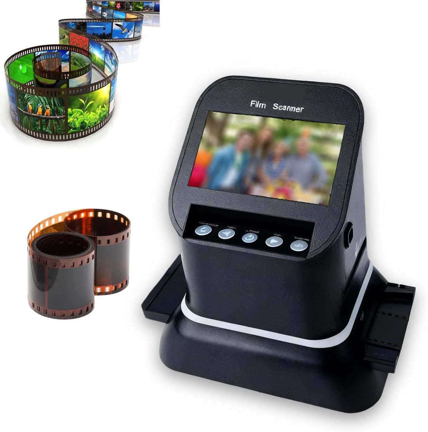Scanner De Films Professionnel 22 Mp,Convertisseur Film Numérique,Grand écran Lcd 4.3 Pouces,Aucun Ordinateur Ni Logiciel Requis,Numérisation De Négatifs Et De Diapositives En Haute Résolution