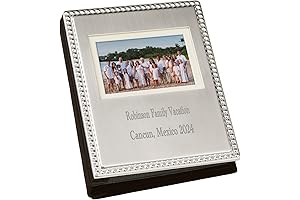 All Occasion Engraved Silver Beaded Mini Photo Album