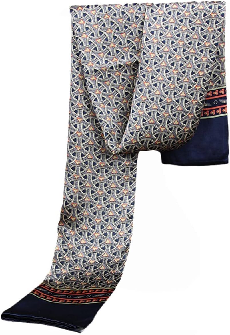 100 Silk Scarves for Men Fashion Neck Scarf Double Layer Smooth Business Casual Formal Paisely Pattern