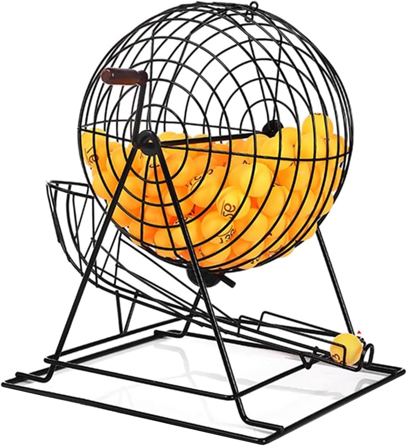 Lottery Drawing Machine,Metal Bingo Cage Wheel, Bingo Game Set Holds 200 Balls, Large Capacity and Easy Operation, for Entertainment Venues Large Groups, Parties