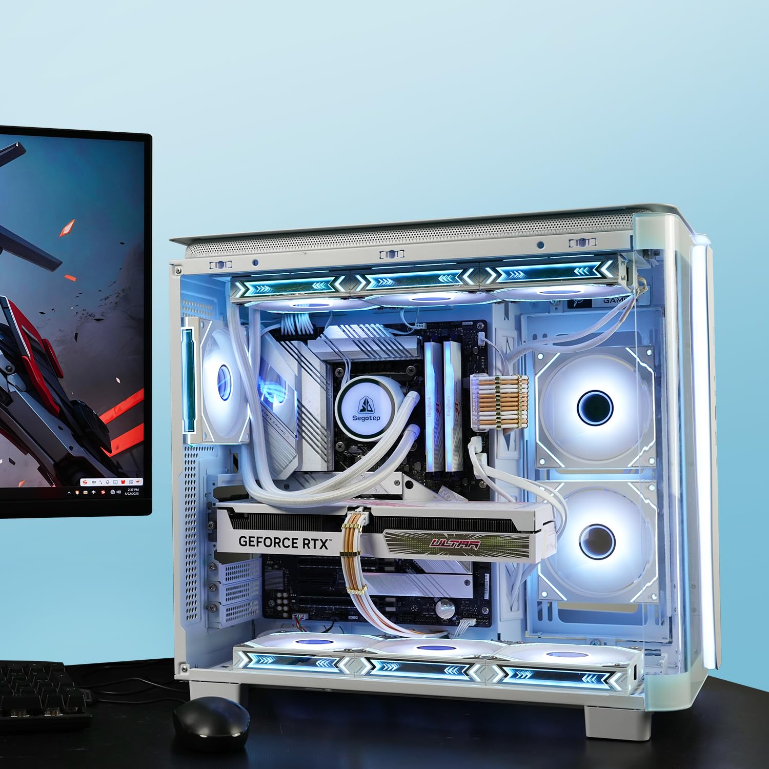 Sirlyr Kit de fuente de alimentación PSU dorado y blanco