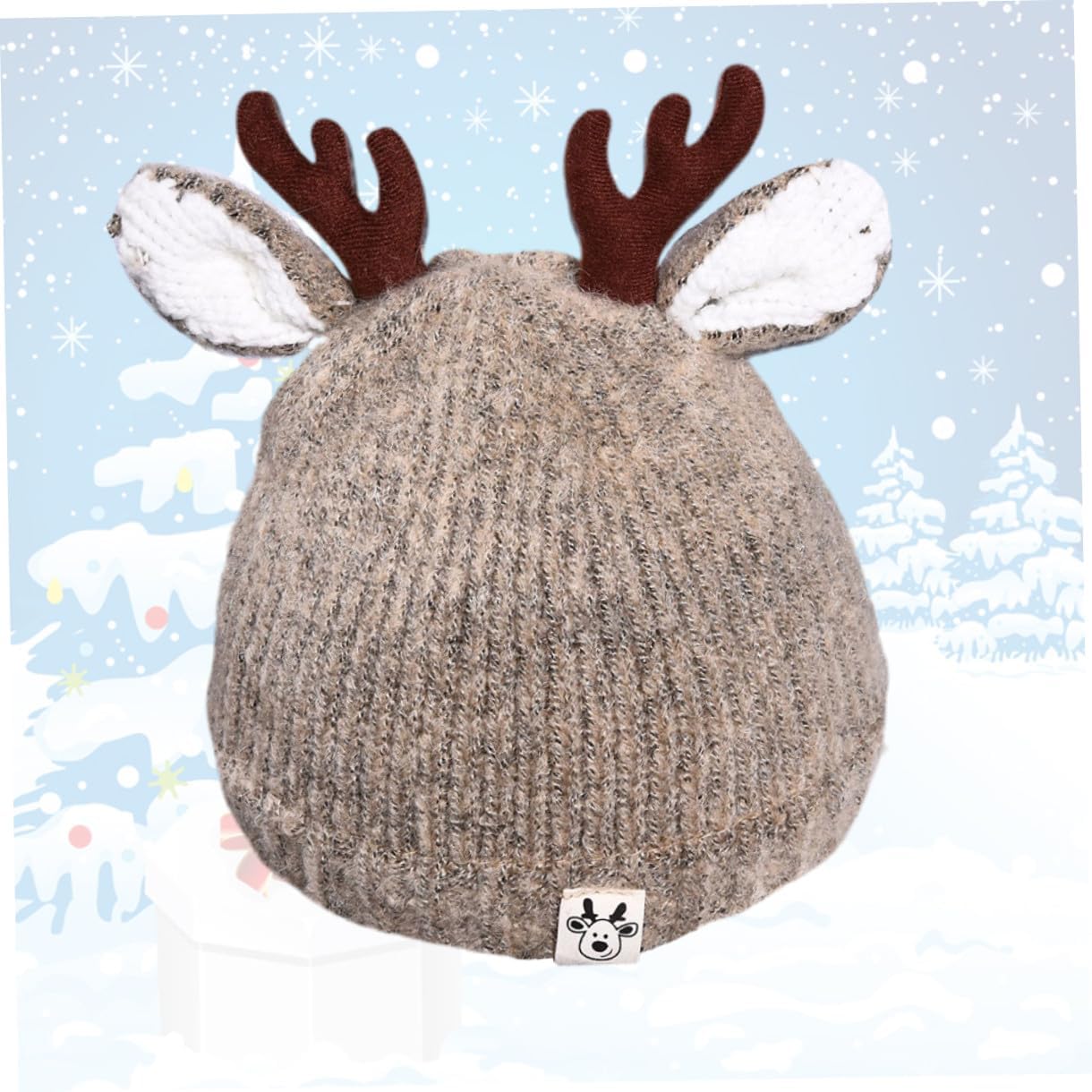 SHERCHPRY 2pcs Hats Ear Muffs Has Santa Claus Hat Kids Hat Kids Wool Cap Hat for Kids Knitting Hat Cute Baby Wool