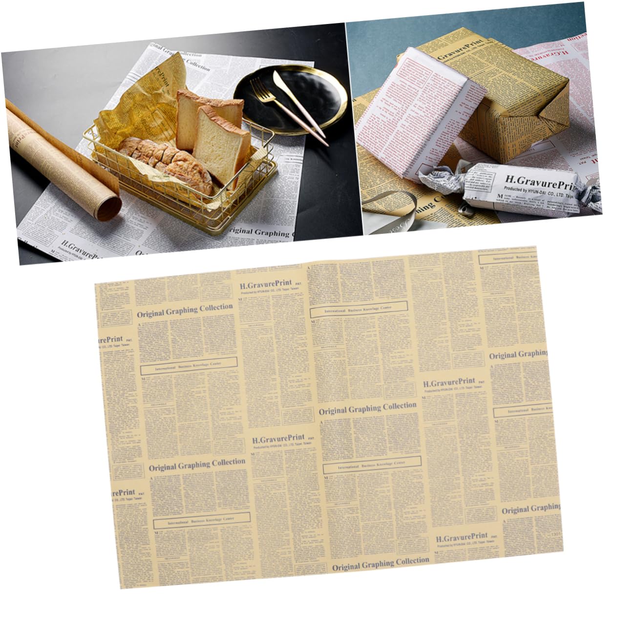 40 Blätter Packpapier Zeitungsverpackungspapier wickelt Verpackungen für Partygeschenke Papierverpackungen Geschenkpapier Geschenkverpackungen verdicken Floristenbedarf Material