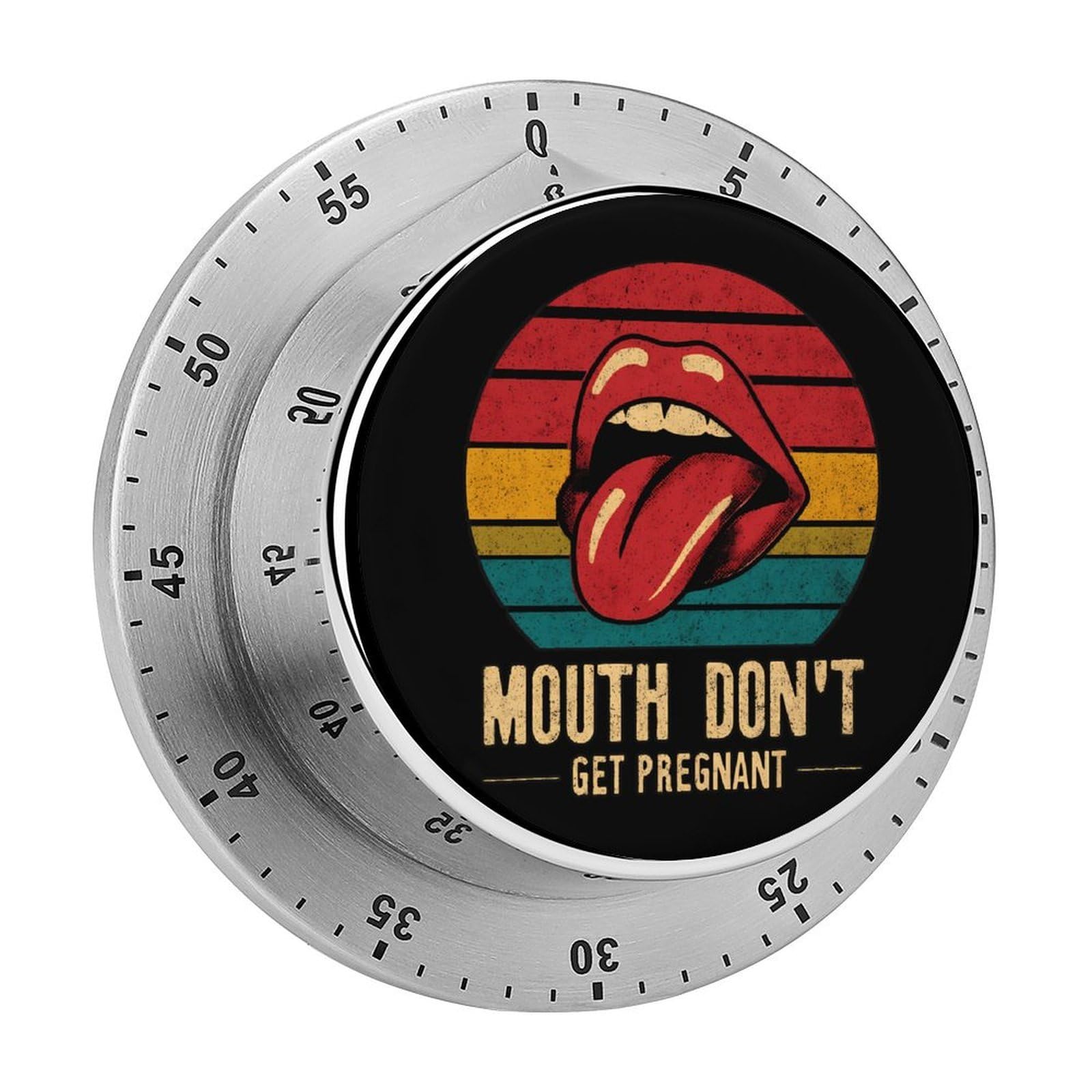 Inappropriate Mouth Don't Get Pregnant Mechanical Timer with Alarm for Kitchen Cooking Productivity Stainless Steel Timers
