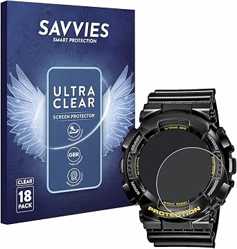 savvies Screen Protector for Casio G-Shock GA-110GB-1A Protection Film Clear 18-Pack