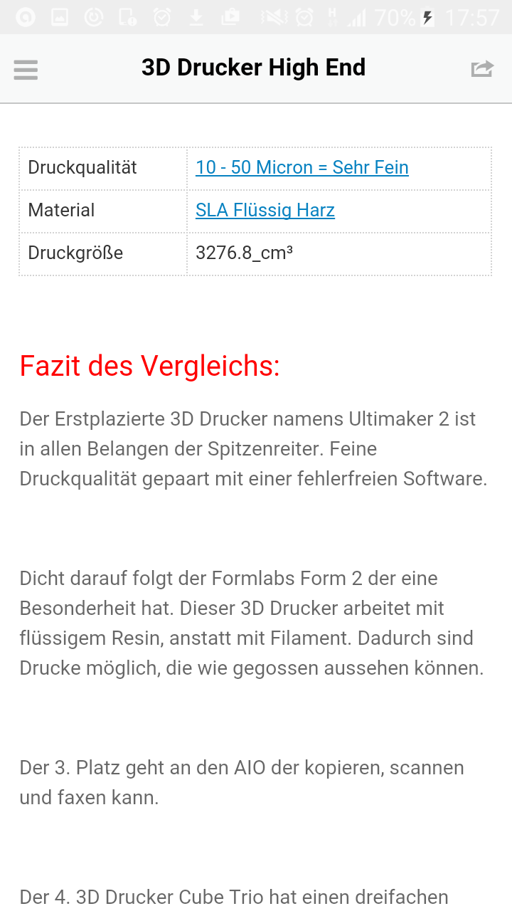 3D Drucker Test - Application sur Amazon Appstore