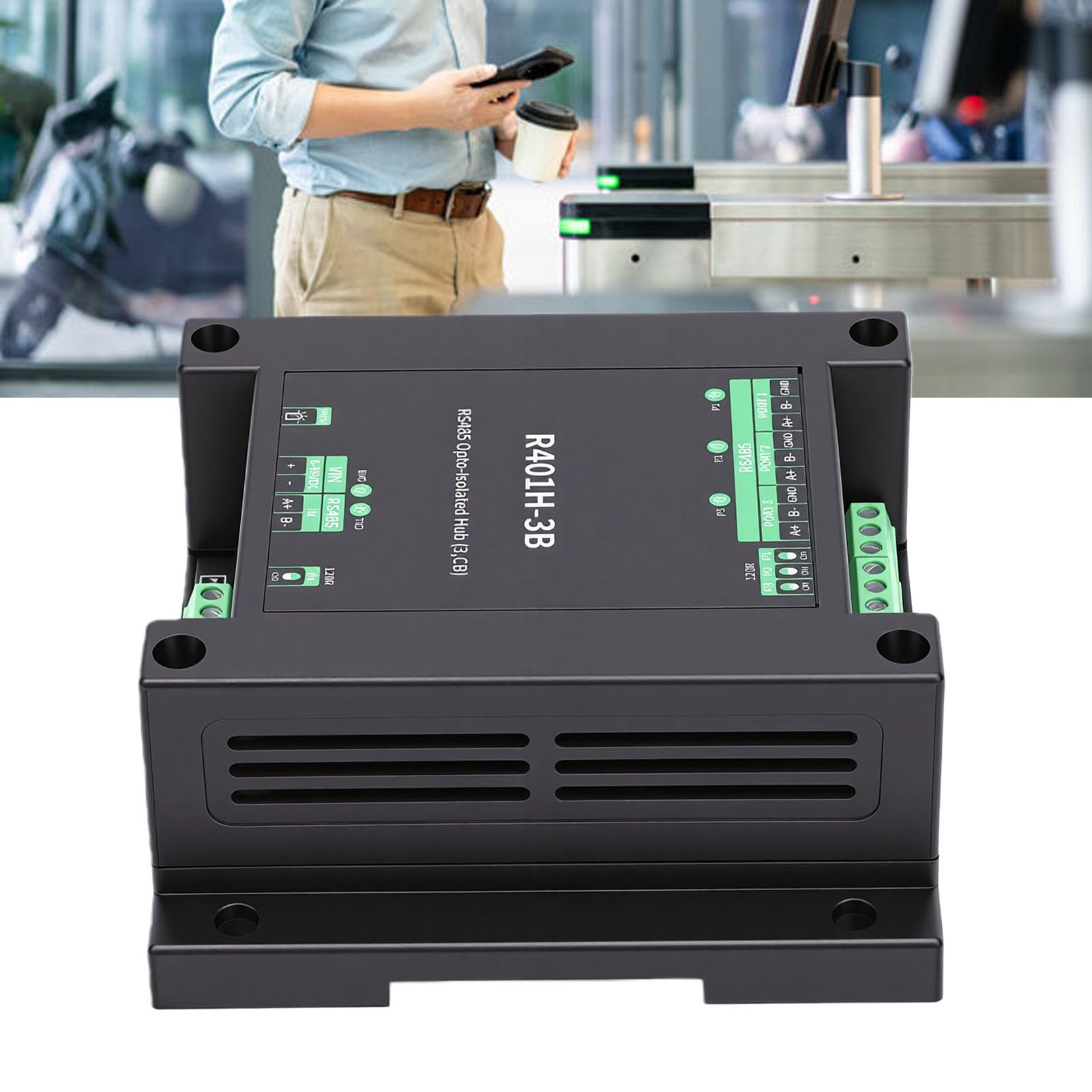 485 Opto Isolated Hub with Power Isolation Features | Connessioni stabili, Terminazione configurabile, Supporta 32 nodi, Trasmissione half duplex