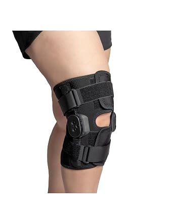 Brace Direct Plus Size ROM External Deluxe Hinged Knee Brace 5XL Plus L/XL Undersleeve