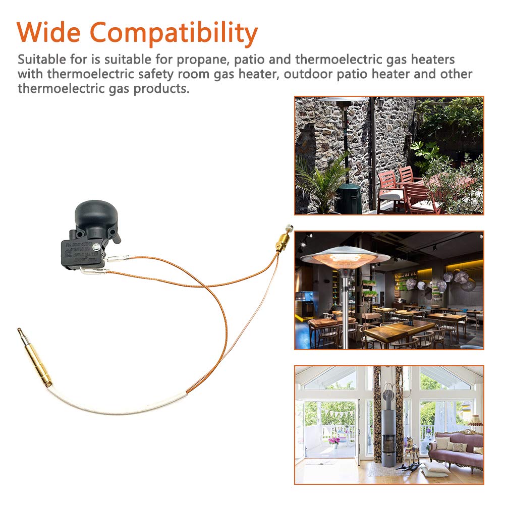 Patio Gas Heater Repair Replacement Parts, Patio Heater Thermocouple  Replacement, Anti Tilt Switch Fits Patio And Room Propane Heater Garden  Outdoor Heater Accessories, 13.9 Inch : Amazon.co.uk: Garden