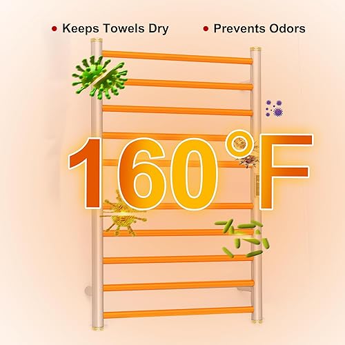 Miniatura 4 de Calentador eléctrico de toallas, calentador de toallas de calefacción, temporizador y control de temperatura, enchufe montado en la pared para baño,