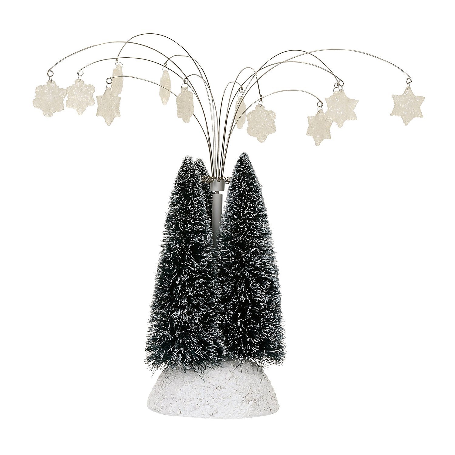 Árbol animado Department 56 con copos giratorios para dar vida a pueblos navideños
