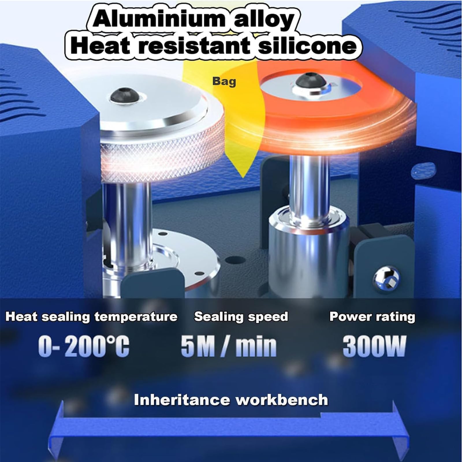 Selladora Térmica Automática De Bolsas De Plástico, Selladora De Cinta Continua De 5 M/Min, Máquina Envasadora Automática De Alimentos para Bolsas De PVC, Bolsa