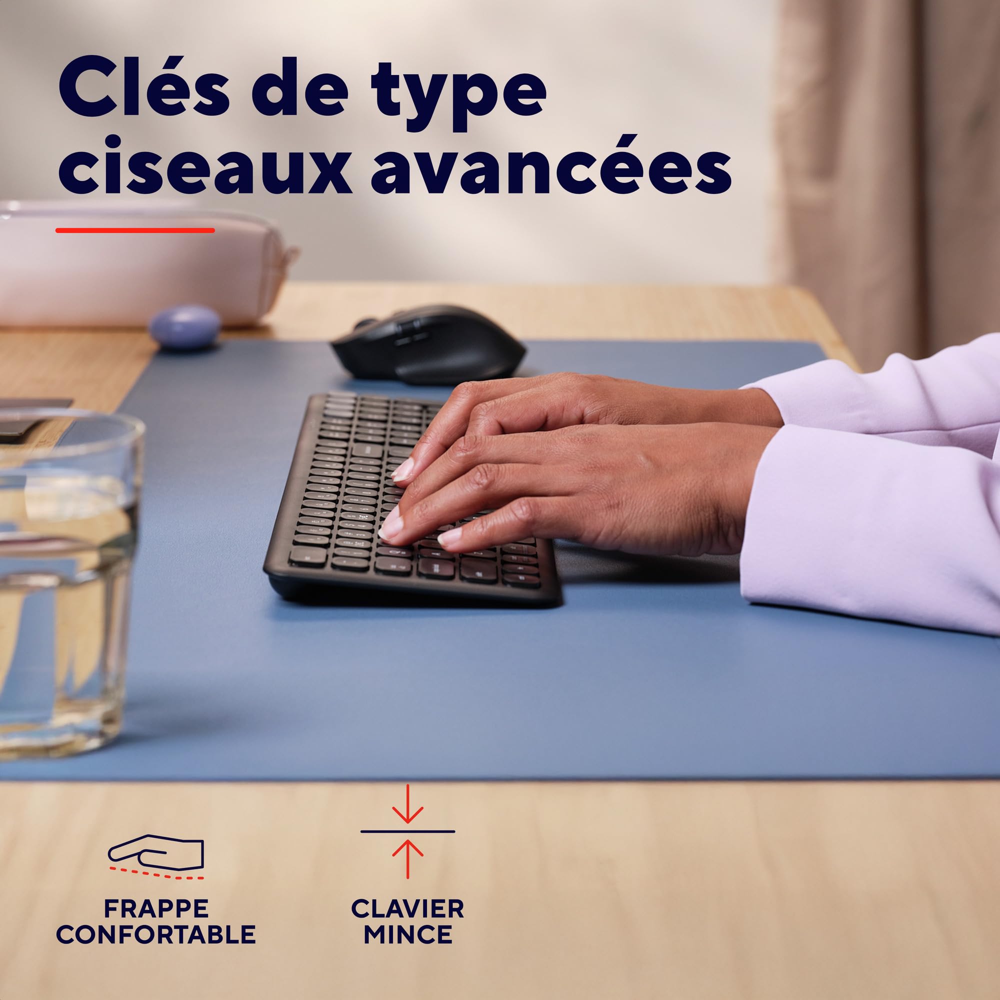 Trust Vaiya Clavier sans Fil Bluetooth + 2.4Gz AZERTY Français, Noir | Clavier Bluetooth Multi-appareils Rechargeable avec Pavé Numerique, 55% Plastique Recyclé, Windows iOS iPadOS Android
