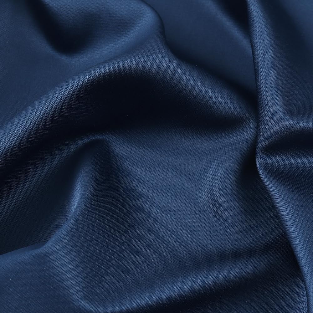 Spring&Gege Boys Shiny Satin Dress Shirts Sateen Long Sleeve Wrinkle-Free Solid Formal Wedding Button Down Shirts - Image 2