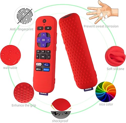 Miniatura 5 de Funda de silicona para control remoto Roku Voice TV RCAL7RRoku ExpressRoku Streaming Stick TV Funda protectora de silicona para Roku TV Remote Cover