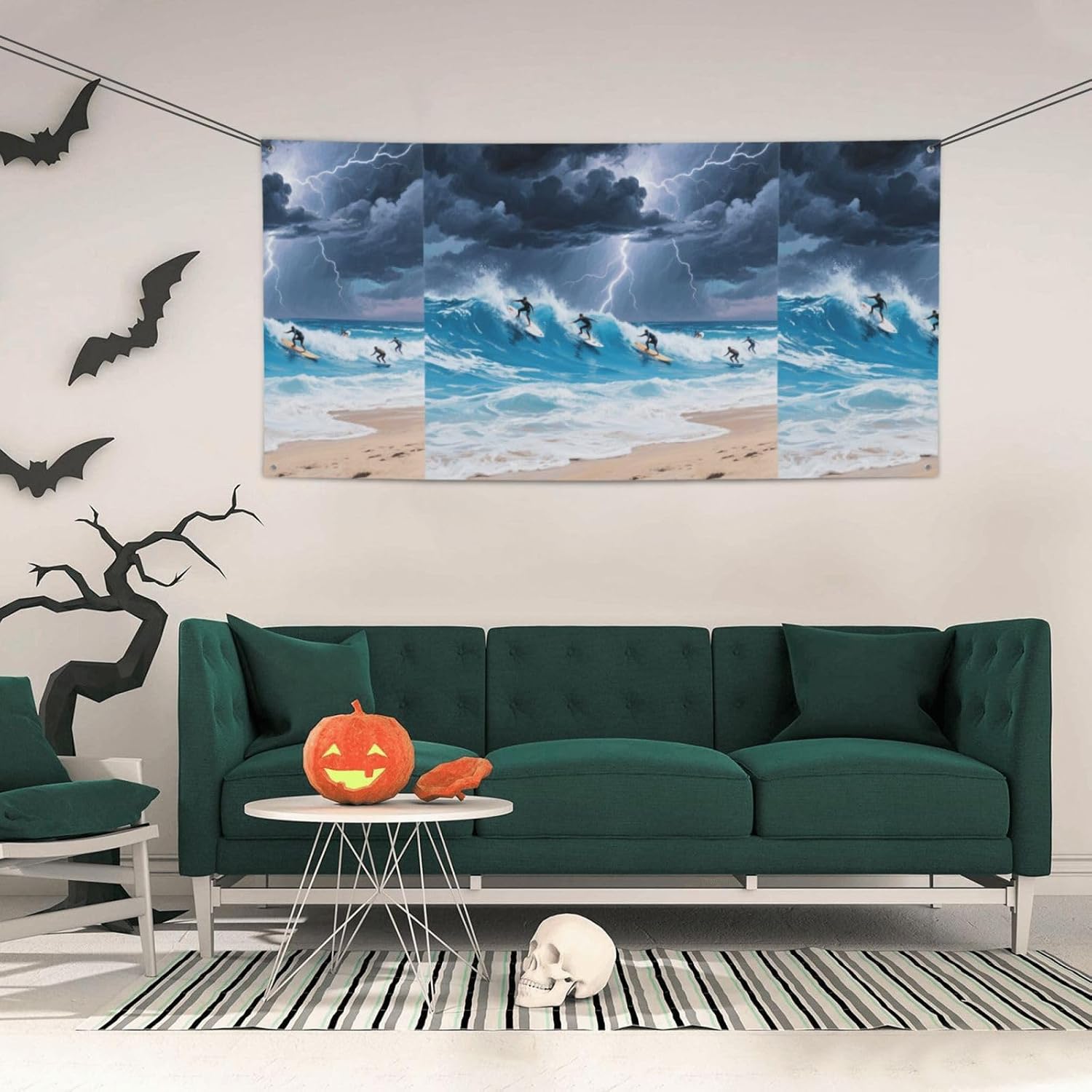 Ocean Beach Banner Party Decor Backdrop Banner Birthday Party Photography Background Decorations 47 x 24 Inch Flag Indoor Outdoor Wall Decor Banner Party Supplies Favors image 5