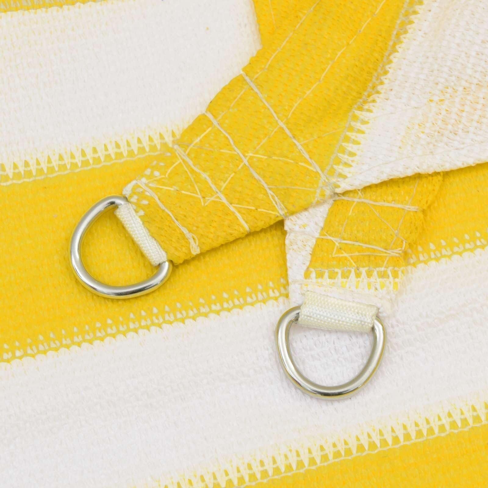 Voile d'ombrage - Filet d'ombrage - 2 x 5 m - Jaune et blanc