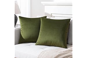 Mixhug Moss Green Velvet Throw Pillow Covers: Luxe Comfort and Style