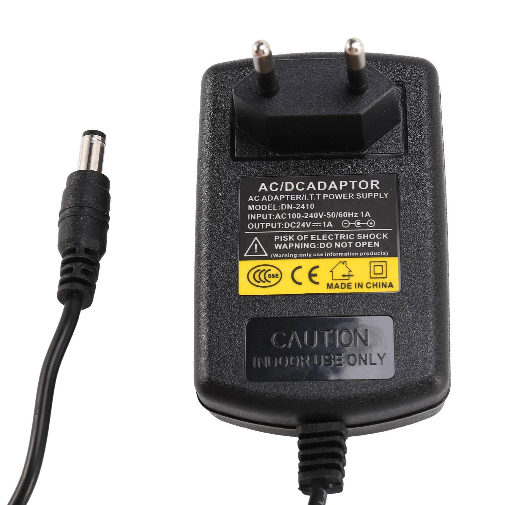 20X Cargador EU Enchufe AC 110V 220V Convertidor DC 24V 1A Fuente de Alimentacion del Adaptador Negro