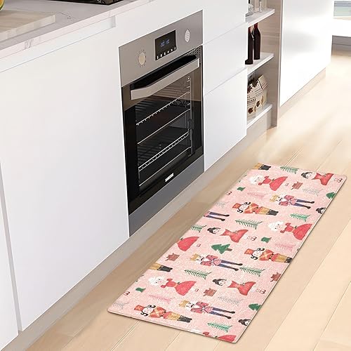 Miniatura 6 de Alfombra de baño de cascanueces de árbol rosa, suave, absorbente, antideslizante, alfombra de cocina grande para baño, sala de estar, inodoro,