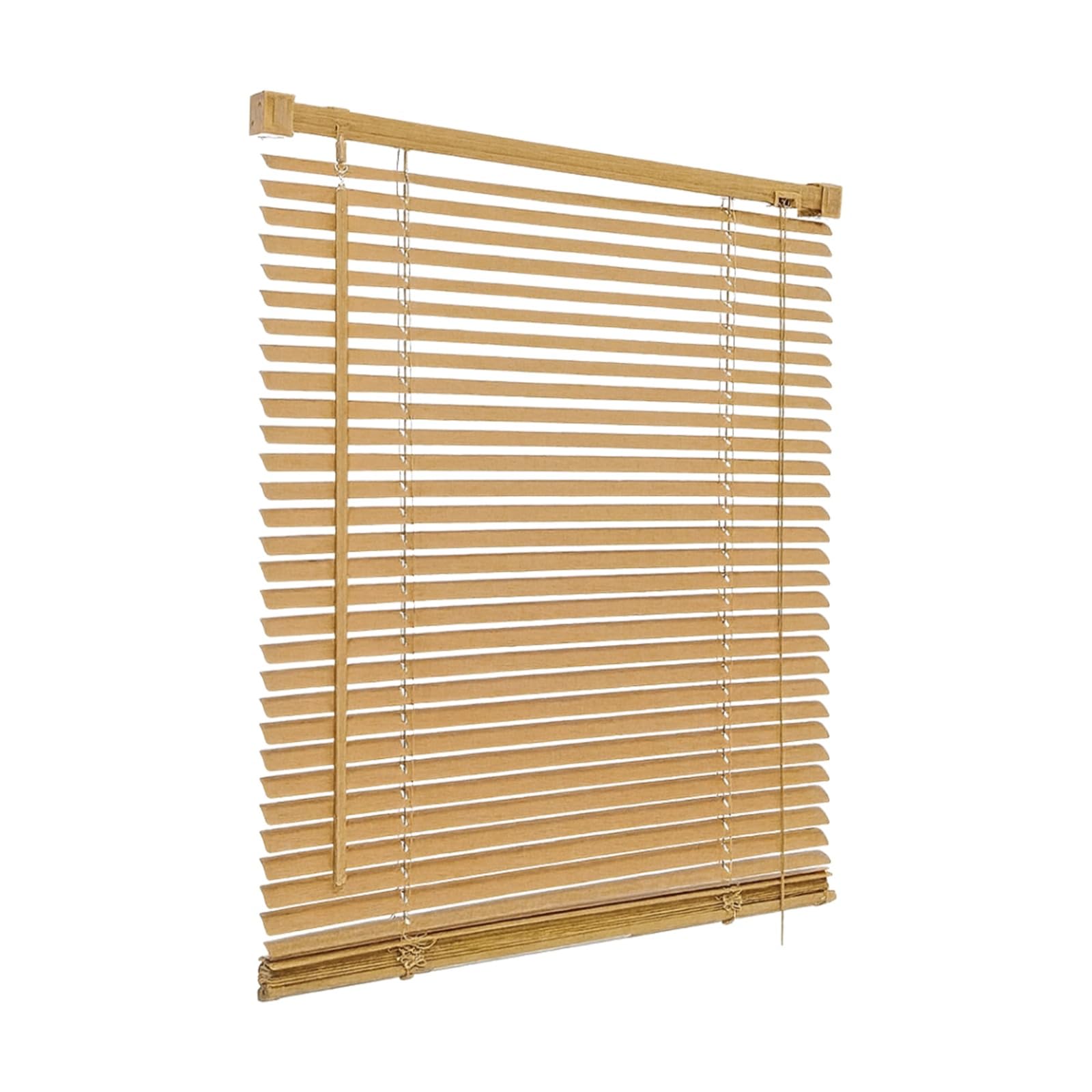 PVC Venetian Blind Blinds Easy Fit Curtains Trimmable Fittings Windows Treatment Shutters Twist Open Close (Natural, 45x150)