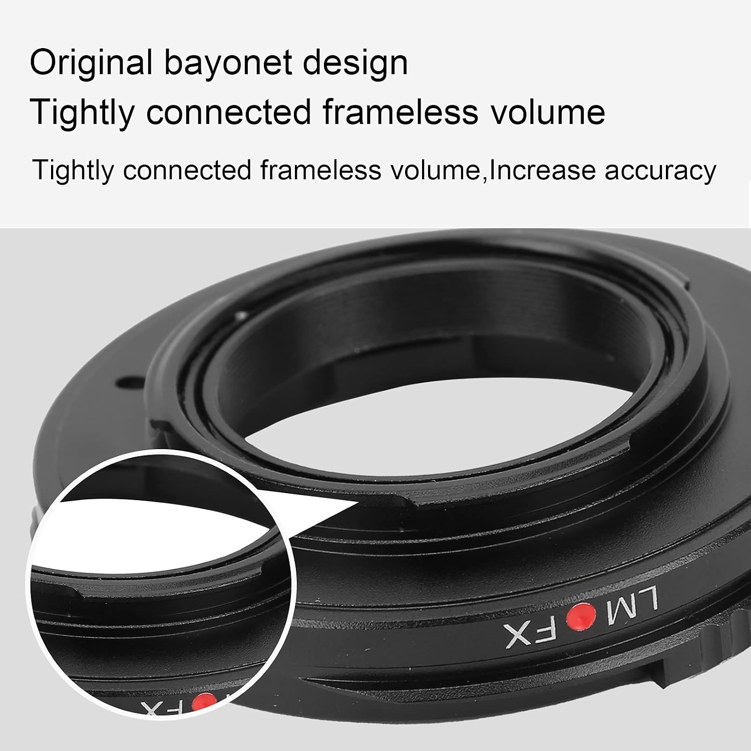 070 Portable Aluminum Alloy LM‑FX Zoom Adapter Ring Lens Mount Adapter to for Fuji X Mount/Leica L Mount Lens Camera