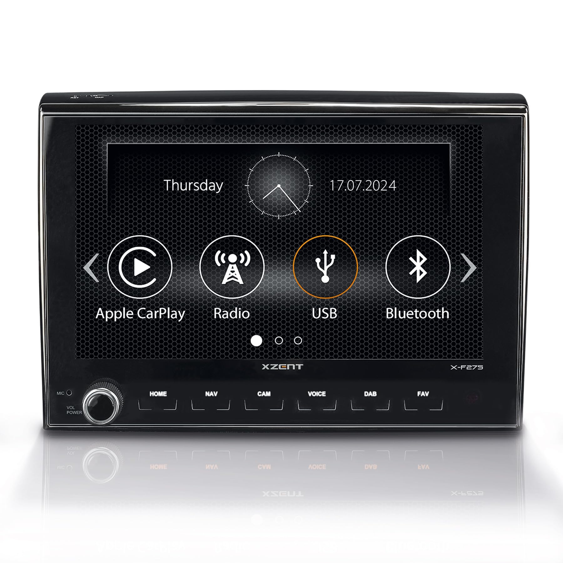 X-F275 – 8 Zoll Multimedia Receiver kompatibel mit FIAT Ducato | Mediencenter kompatibel mit Fiat Ducato, 20,3 cm Touchscreen, Apple CarPlay & Android Auto, DAB+, Reisemobil-Navi optional