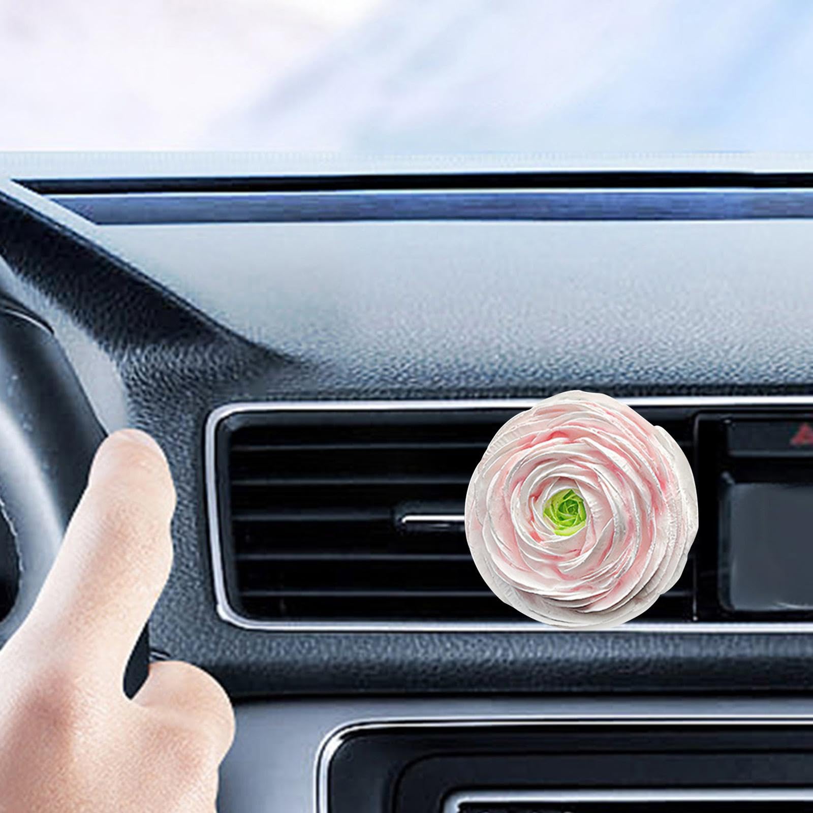 2 Clip per Bocchette di Ventilazione a Forma di Fiore Artificiale Riutilizzabili, Graziose, Accessori per Prese D'aria Del Condizionatore, 4 pezzi