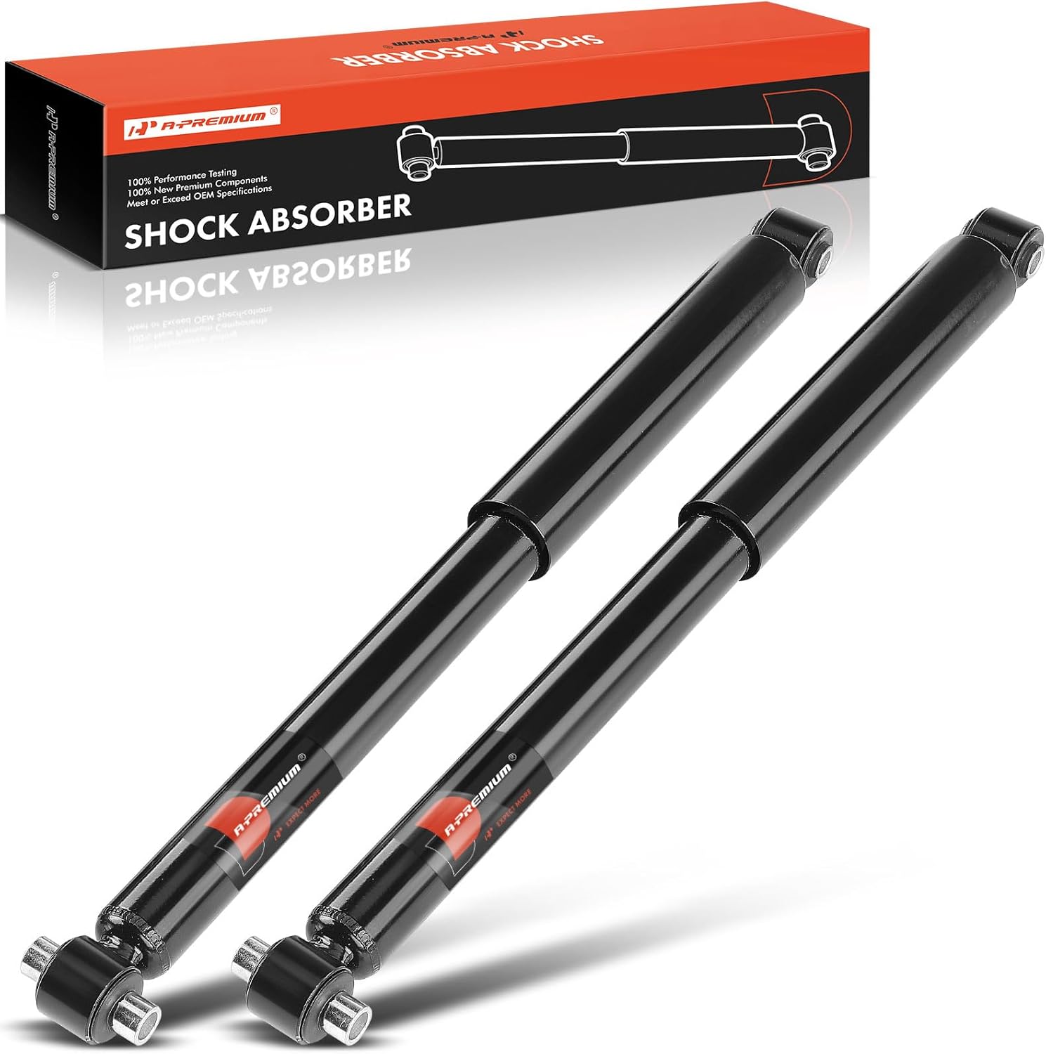 A-Premium Rear Shock Absorber Compatible with Buick Rainier 04-07 & Chevy SSR 03-06, Trailblazer 02-09 & GMC Envoy 02-09 & Isuzu Ascender 03-08 & Oldsmobile Bravada 02-04, 2-PC Set