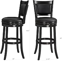 Vista 43 de Ball & Cast Taburetes giratorios tapizados para mostrador de cocina, taburetes de bar de 24 pulgadas de altura del asiento, silla de taburete