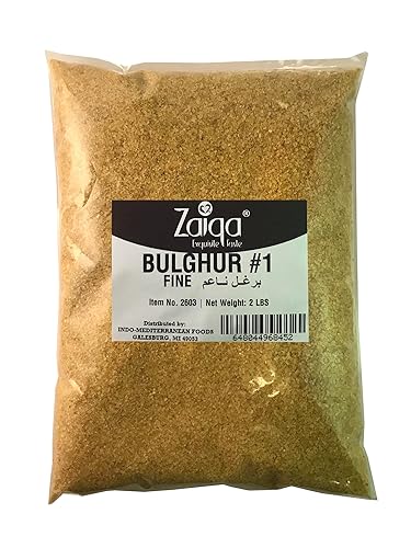 Trigo Zaiqa Bulgur #1 Fácil de preparar, delicioso al gusto, 100% trigo duro entero Bueno para acompañamientos nutritivos rápidos, pilafs y sopas
