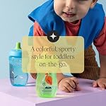 Tommee Tippee Sporty Bottle, 10oz Sippy Cups for Toddlers 1-3, Spill-Proof, Bite Resistant Spout, Easy to Hold Design, BPA Free, Pack of 3, Orange, Green and Blue