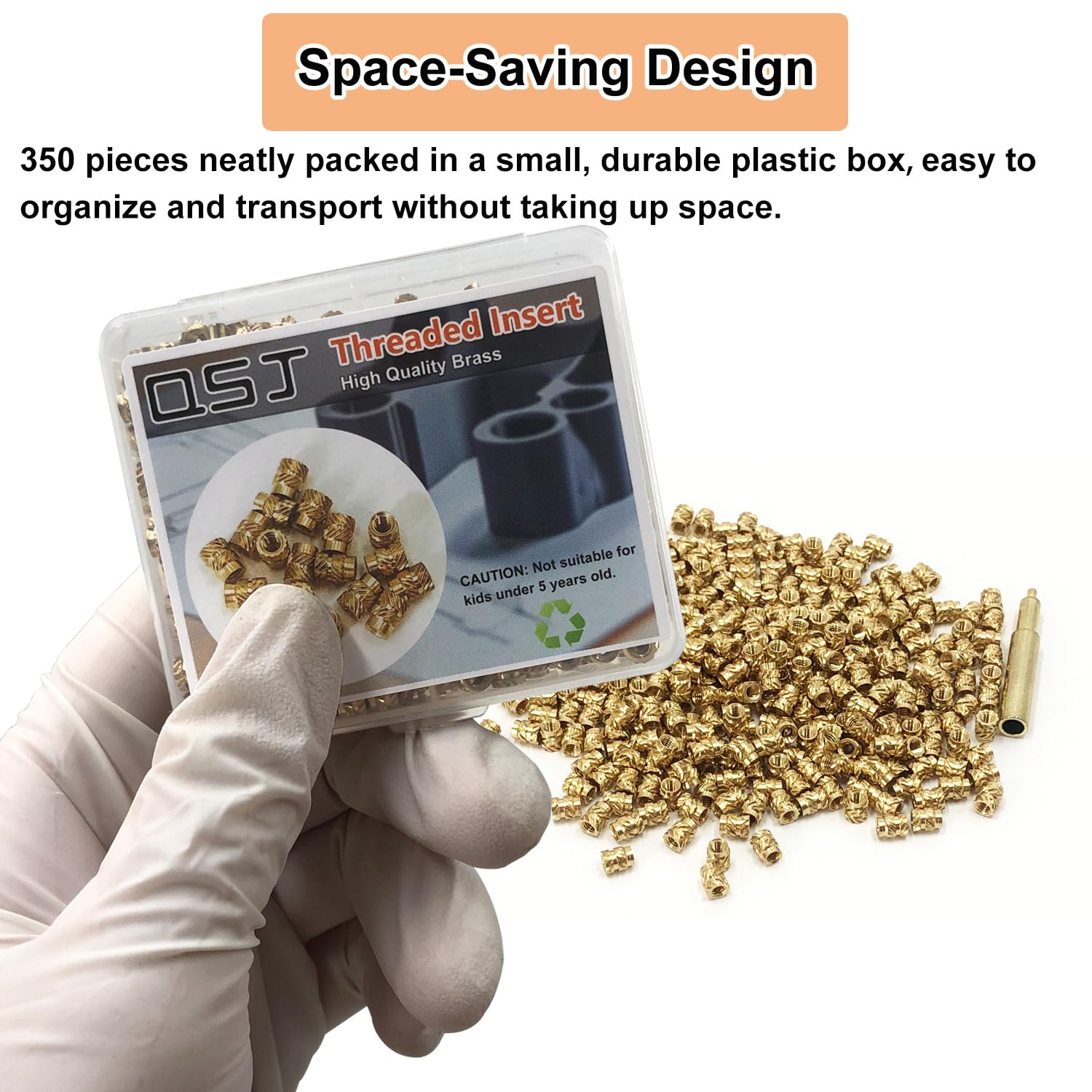 Brass Threaded Inserts - 350 Pcs for 3D Printing -5