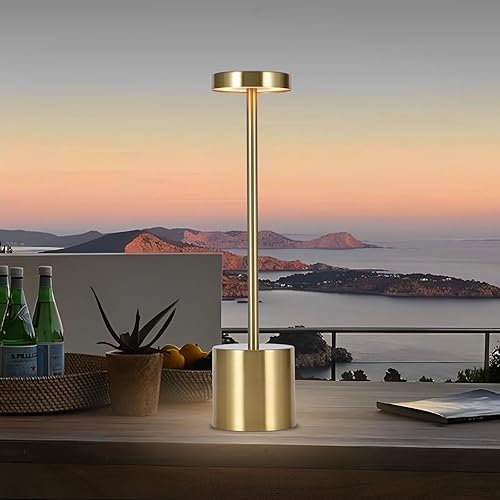 Moddeny Lámpara de mesa LED inalámbrica batería recargable luces de escritorio táctiles modernas de estudio industrial para dormitorio luz de noche