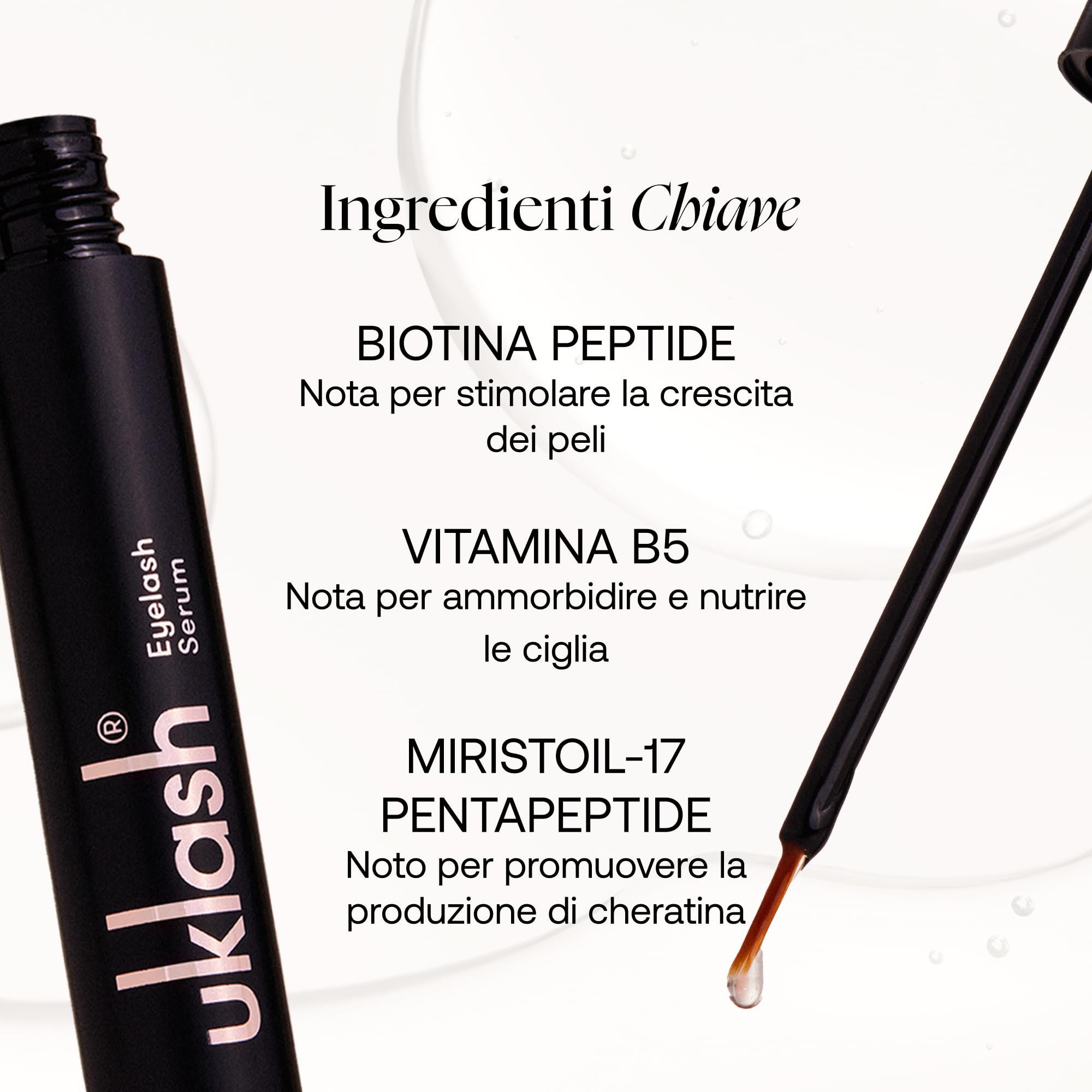 UKLASH Siero Ciglia Allungante - Per Ciglia Più Lunghe e Piene, 3 ml, Formula Clinicamente Testata, Per Ciglia ed Estensioni Naturalmente Più Lunghe. Vegano e Cruelty-free | Formula clinicamente testata per ciglia ed estensioni naturalmente più lunghe. 10