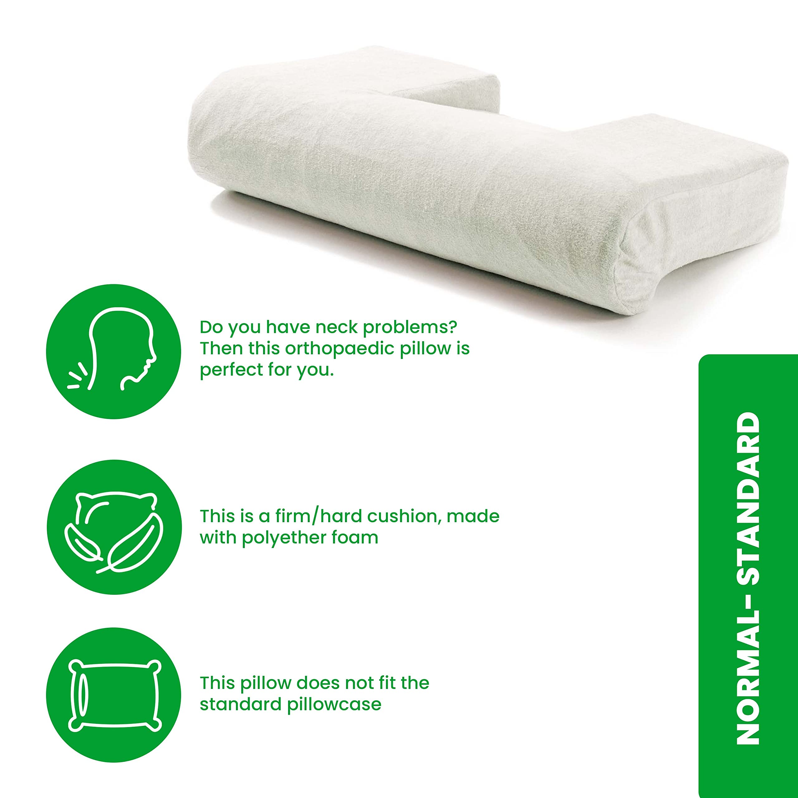 The Pillow Poduszka ortopedyczna – jedyne w swoim rodzaju 3-częściowe wzornictwo wspierające naturalny kształt litery S – zmniejsza ból karku i pleców