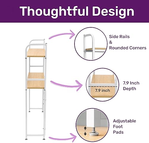 Miniatura 4 de Estantería de escritorio, estantería de escritorio, estante de exhibición multiusos de 2 niveles, organizador de escritorio ajustable para