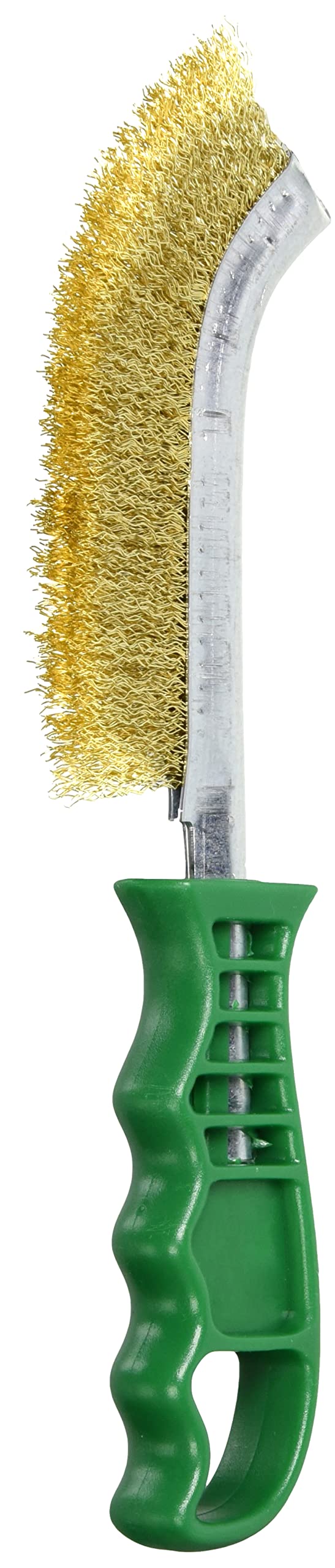 77090010 Brass Coated Steel Wire Brush, 270 mm Length, Ideal for Cleaning and Preparing Metal Surfaces, Heavy-Duty, Made in Germany